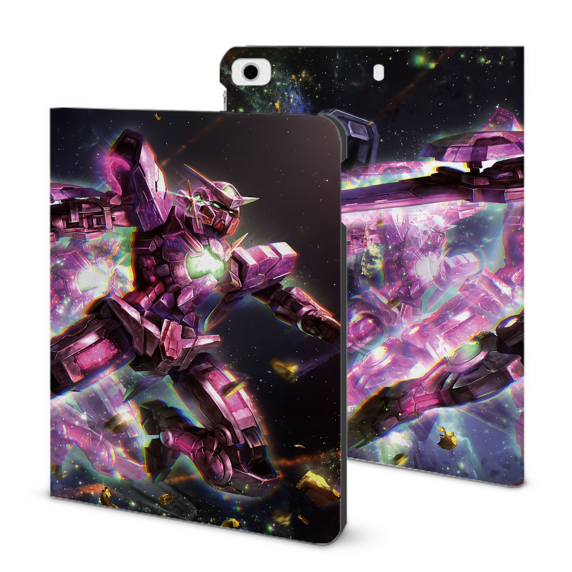 （画像用） 機動戦士ガンダム Mobile Suit Gundam IPad ケース ブック型 PUレザー TPU 耐衝撃 軽量 薄型 ペン収納なし 全面保護 IPad 各モデル対応